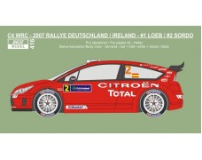 Decal – Citroen C4 WRC - Deutschland / Ireland 2007 - #1 Loeb / #2 Sordo 1/24